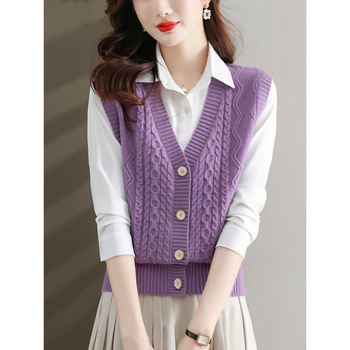 Dámsky vestový kardigán s halterovým výstrihom, akrylový materiál, jar 2024