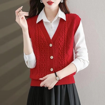 Dámsky vestový kardigán s halterovým výstrihom, akrylový materiál, jar 2024