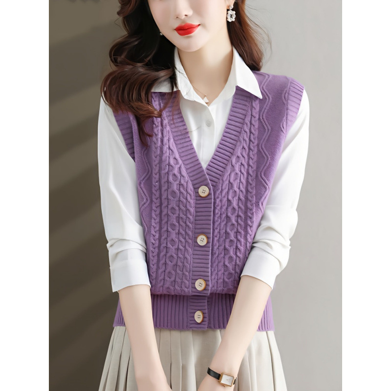 Dámsky vestový kardigán s halterovým výstrihom, akrylový materiál, jar 2024