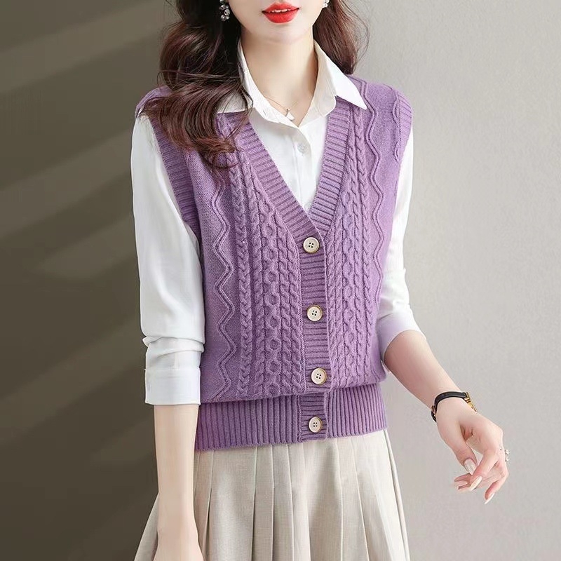 Dámsky vestový kardigán s halterovým výstrihom, akrylový materiál, jar 2024