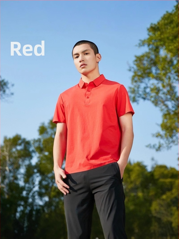 Pánske polo tričko, bezšvové Ice Silk, rýchloschnúce, krátke rukávy, elastické a priedušné, priliehavý strih pre business casual