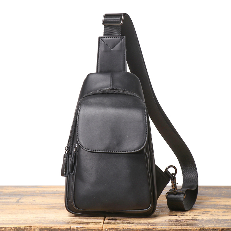 Ανδρική Τσάντα Crossbody από Γνήσιο Δέρμα, Κορυφαίο Top Grain Cowhide, Επεκτάσιμη, Αστικός Μινιμαλισμός