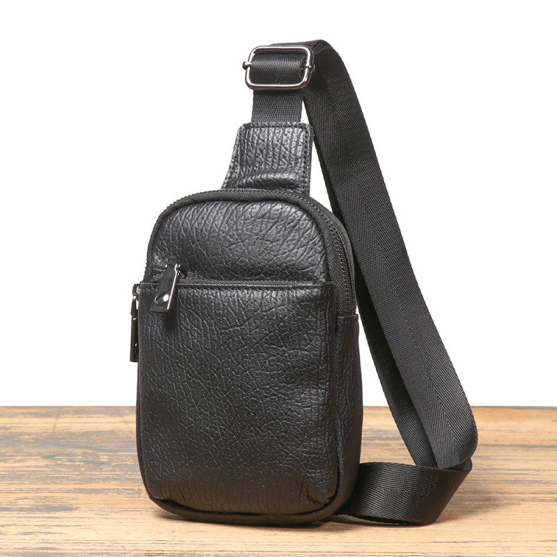 Ανδρική Τσάντα Crossbody από Γνήσιο Δέρμα, Κορυφαίο Top Grain Cowhide, Επεκτάσιμη, Αστικός Μινιμαλισμός