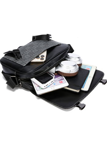 Muška crossbody torba, PU materijal, poslovno putovanje, vodootporna, protivkrađa, zaštita kralježnice