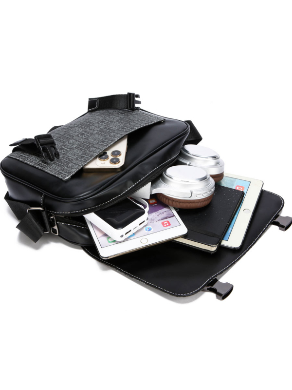 Muška crossbody torba, PU materijal, poslovno putovanje, vodootporna, protivkrađa, zaštita kralježnice