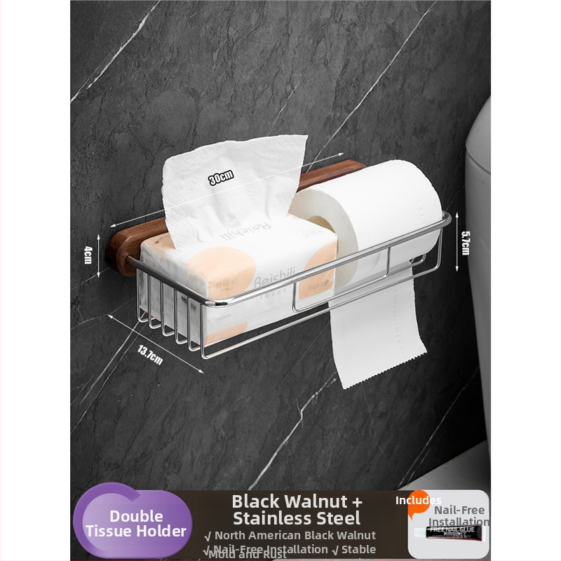 Fúrás nélküli, két szintes rozsdamentes acél törölközőtartó, 304, összecsukható, elektroplatált felülettel