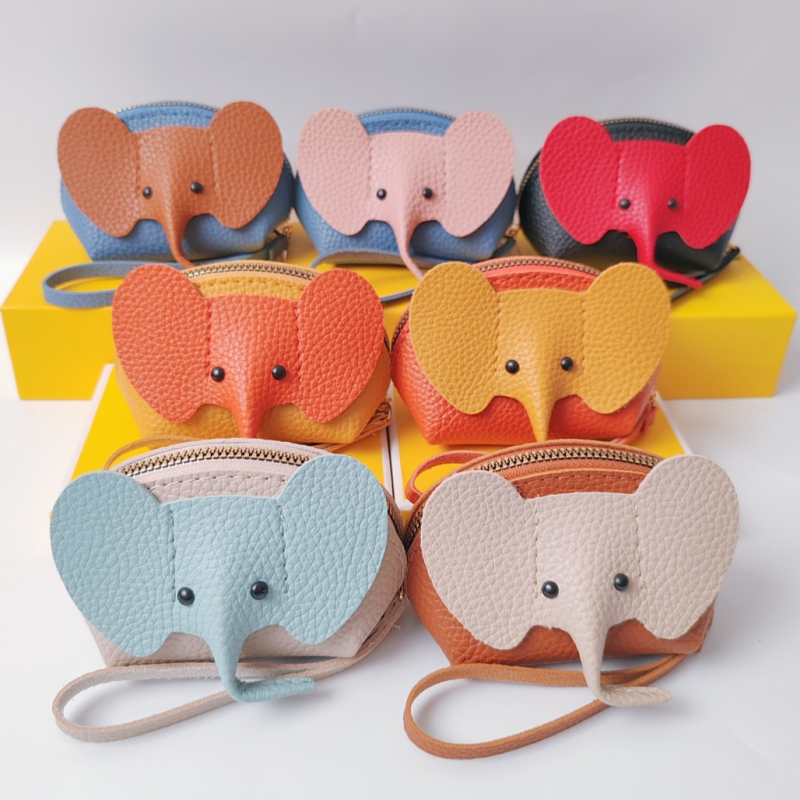 Novčanik s patchwork motivom slona, PU materijal, zatvarač, novčanik s jednim preklopom, PU podstava