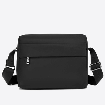 Ανδρική τσάντα ώμου για ψυχαγωγικά ταξίδια – εξωτερικό PVC, επένδυση από δέρμα βοδιού, χωράει 8 ιντσών φορητό υπολογιστή, αδιάβροχη και ελαφριά