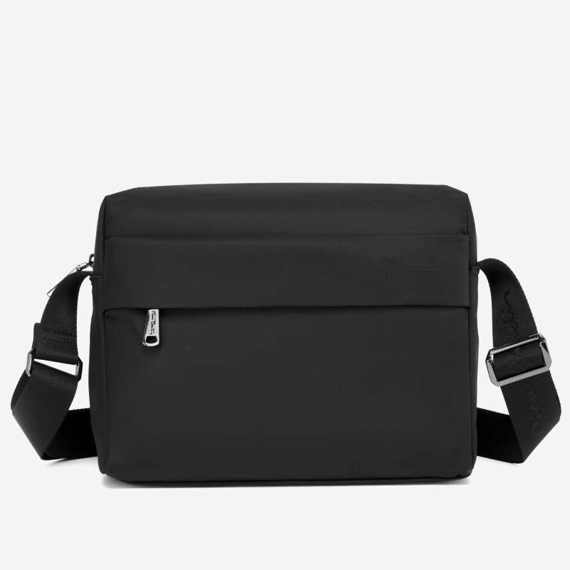 Ανδρική τσάντα ώμου για ψυχαγωγικά ταξίδια – εξωτερικό PVC, επένδυση από δέρμα βοδιού, χωράει 8 ιντσών φορητό υπολογιστή, αδιάβροχη και ελαφριά