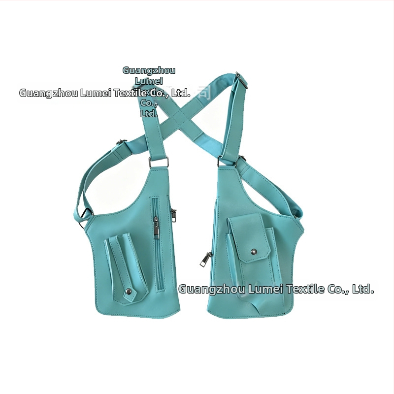 Ανδρική τσάντα θώρακα σε στυλ αστικής απλότητας, PVC υλικό, ultra-light, επένδυση πολυεστέρα