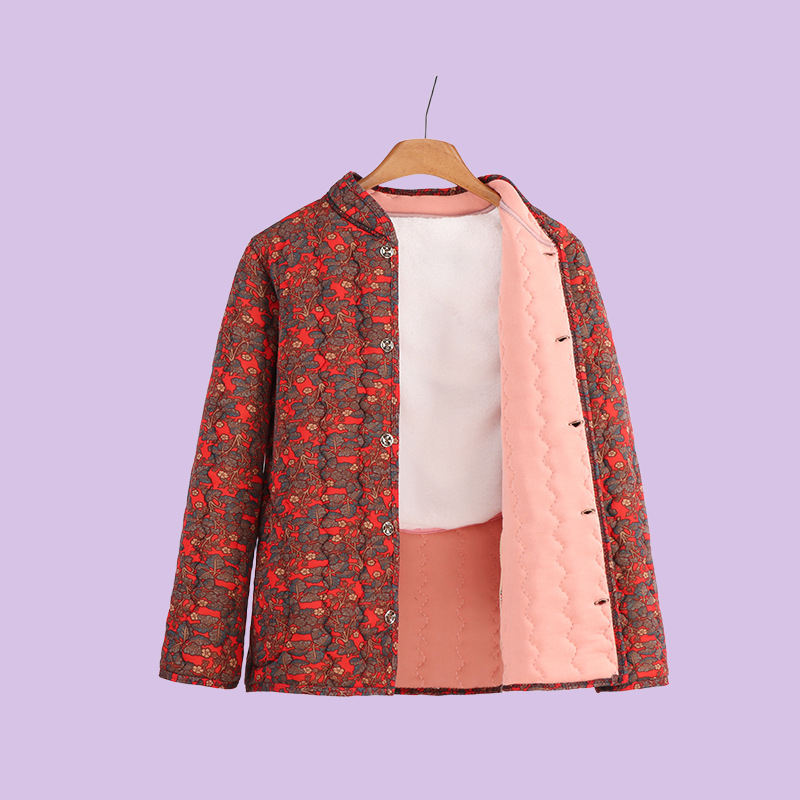 Jachetă de exterior damă, guler polo, croială lejeră, lungime medie (65-80 cm), umplutură din mătase-pamuc