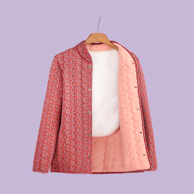 Jachetă de exterior damă, guler polo, croială lejeră, lungime medie (65-80 cm), umplutură din mătase-pamuc