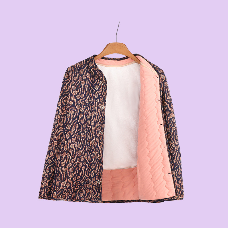 Jachetă de exterior damă, guler polo, croială lejeră, lungime medie (65-80 cm), umplutură din mătase-pamuc