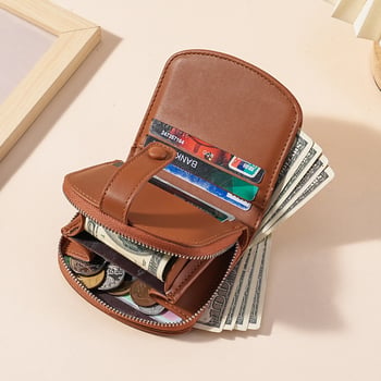 Ženski novčanik s motivom crtića, više pretinaca za kartice i zip pretinac za kovance, PU materijal