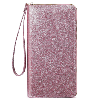 Πορτοφόλι με παγιέτες σε ακκορντεόν με μακρύ φερμουάρ και πολλαπλά διαμερίσματα — PU, Shenmeisi, Yf30, 120 g, επένδυση: συνθετικό δέρμα