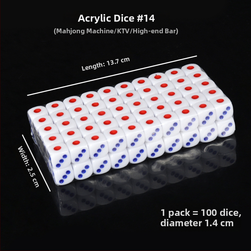 Акрилни зарове със заоблени ръбове, кристални зарове, налични на склад, модел iHFRnr2f; Материал: Акрил; Стил: Заоблени ръбове; Форма: Друга; Приложими сцени: Шах и карти