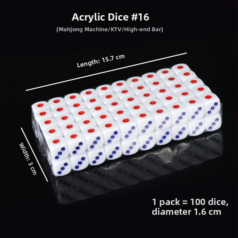 Акрилни зарове със заоблени ръбове, кристални зарове, налични на склад, модел iHFRnr2f; Материал: Акрил; Стил: Заоблени ръбове; Форма: Друга; Приложими сцени: Шах и карти