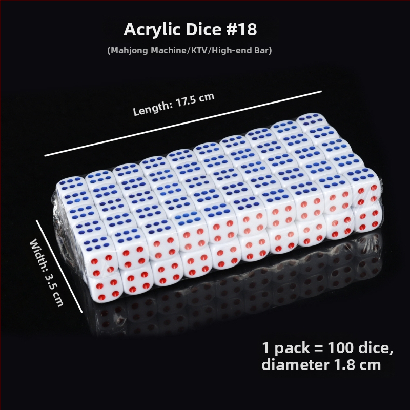 Акрилни зарове със заоблени ръбове, кристални зарове, налични на склад, модел iHFRnr2f; Материал: Акрил; Стил: Заоблени ръбове; Форма: Друга; Приложими сцени: Шах и карти