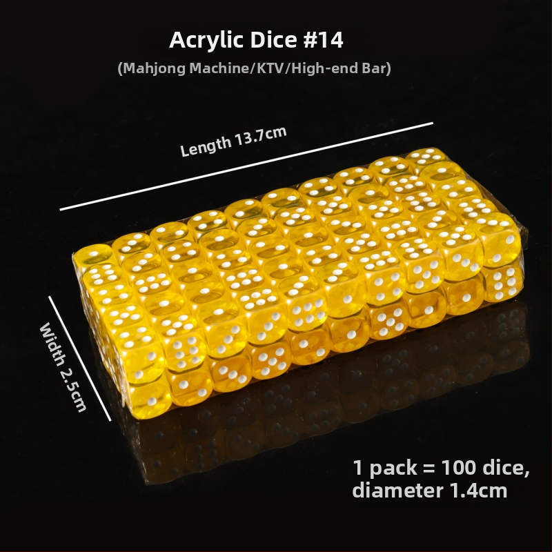 Акрилни зарове със заоблени ръбове, кристални зарове, налични на склад, модел iHFRnr2f; Материал: Акрил; Стил: Заоблени ръбове; Форма: Друга; Приложими сцени: Шах и карти