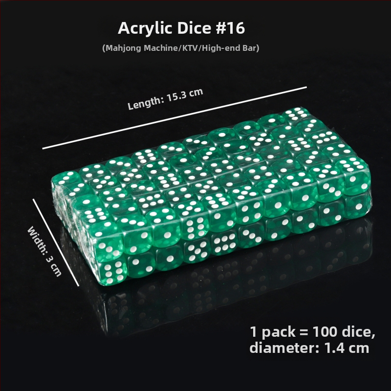 Акрилни зарове със заоблени ръбове, кристални зарове, налични на склад, модел iHFRnr2f; Материал: Акрил; Стил: Заоблени ръбове; Форма: Друга; Приложими сцени: Шах и карти