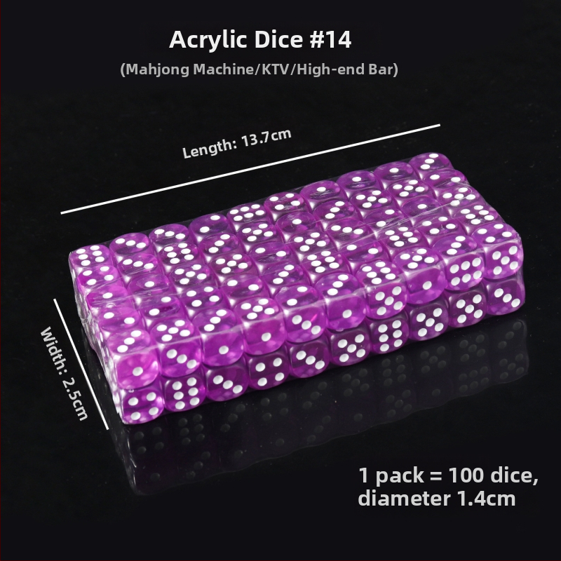 Акрилни зарове със заоблени ръбове, кристални зарове, налични на склад, модел iHFRnr2f; Материал: Акрил; Стил: Заоблени ръбове; Форма: Друга; Приложими сцени: Шах и карти