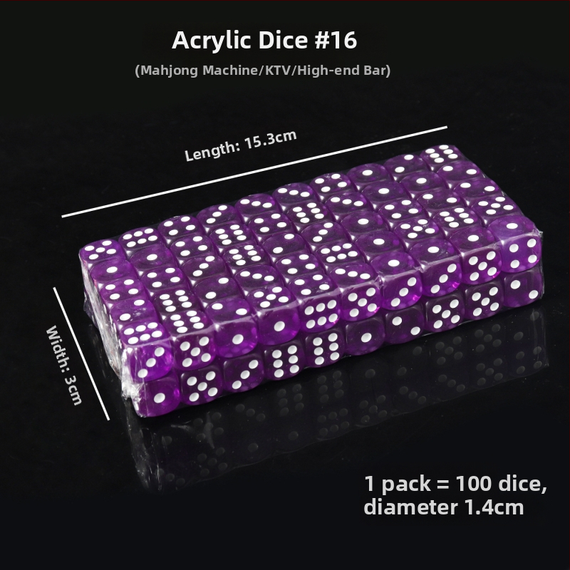 Акрилни зарове със заоблени ръбове, кристални зарове, налични на склад, модел iHFRnr2f; Материал: Акрил; Стил: Заоблени ръбове; Форма: Друга; Приложими сцени: Шах и карти