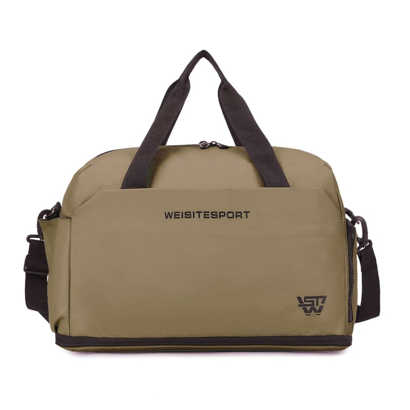 Unisex taška na fitnes a cestovanie, 36–55 L, materiál kožený film, nepremokavá, delenie suché/mokré, podšívka z polyesteru