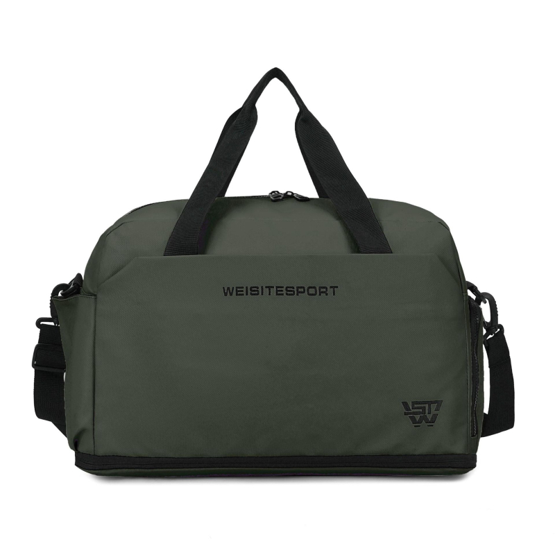 Unisex taška na fitnes a cestovanie, 36–55 L, materiál kožený film, nepremokavá, delenie suché/mokré, podšívka z polyesteru