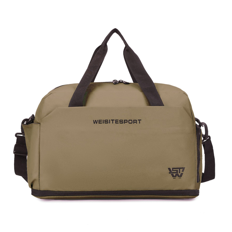 Unisex taška na fitnes a cestovanie, 36–55 L, materiál kožený film, nepremokavá, delenie suché/mokré, podšívka z polyesteru