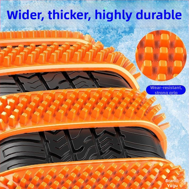 Univerzálny gumový snehový reťaz pre auto, model 9795, vhodný pre pneumatiky 165–275 mm, hmotnosť 75 g (Značka: Simple drunk)