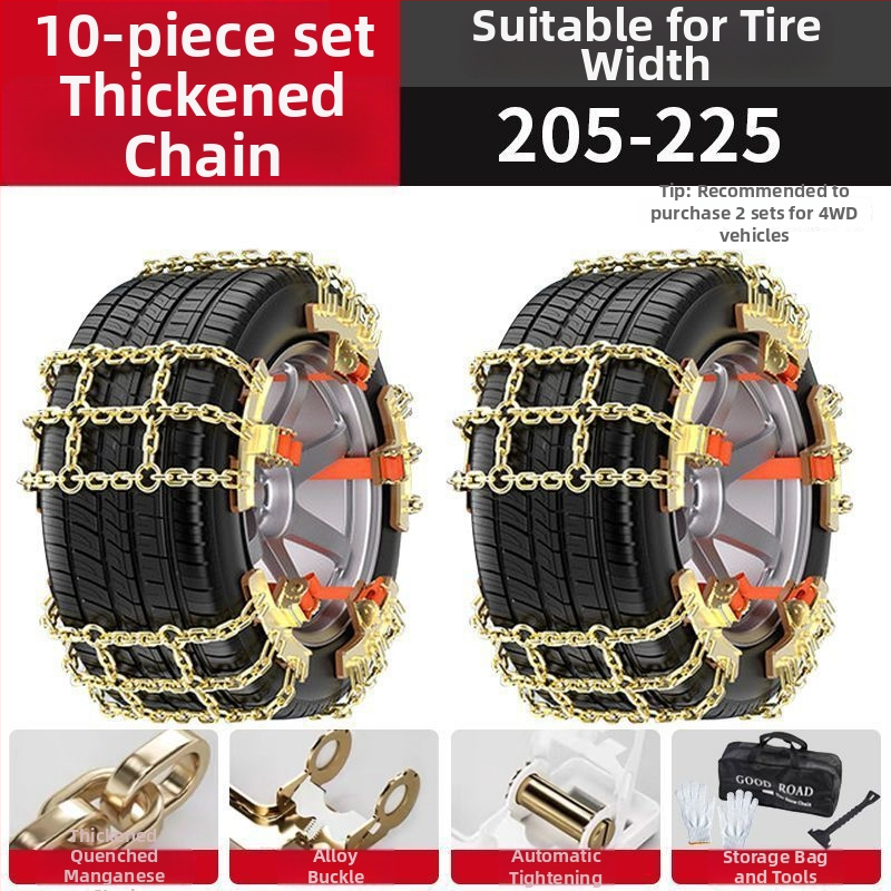 Autó téli hólánc – Yulan acél, univerzális minden modellhez, abroncs szélesség 165-275-ig, modell Shuangtian single-head