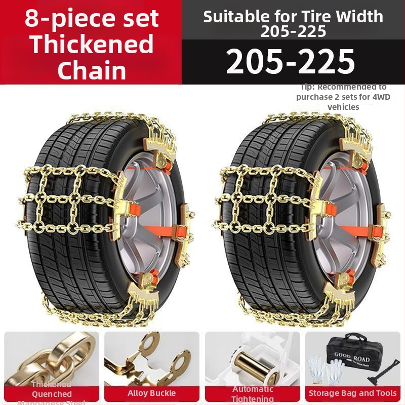 Autó téli hólánc – Yulan acél, univerzális minden modellhez, abroncs szélesség 165-275-ig, modell Shuangtian single-head