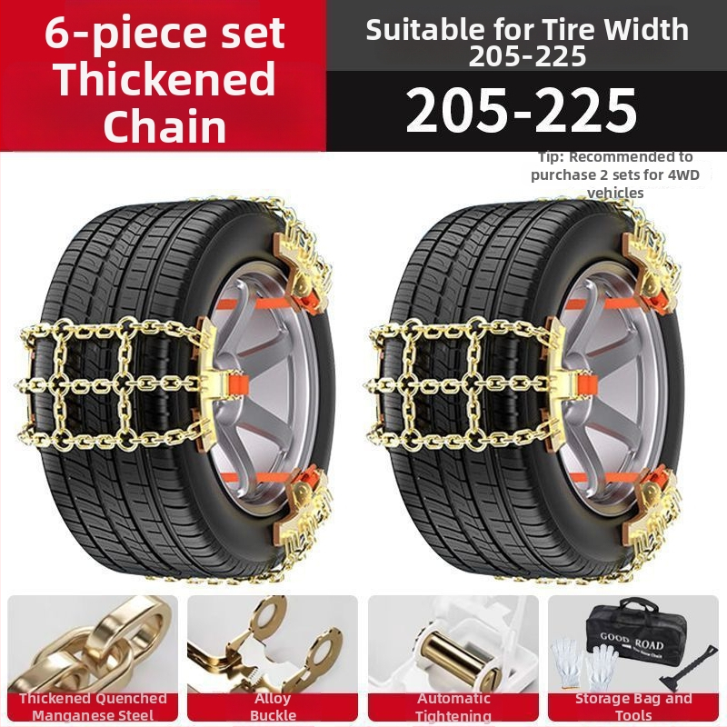 Autó téli hólánc – Yulan acél, univerzális minden modellhez, abroncs szélesség 165-275-ig, modell Shuangtian single-head