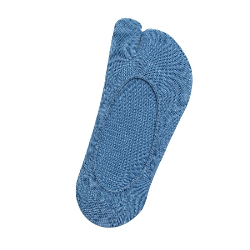 Ženske pamučne dvoprstne čarape, protiv trenja, jednobojne, pletene jednim predivom