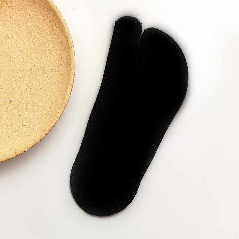 Ženske pamučne dvoprstne čarape, protiv trenja, jednobojne, pletene jednim predivom