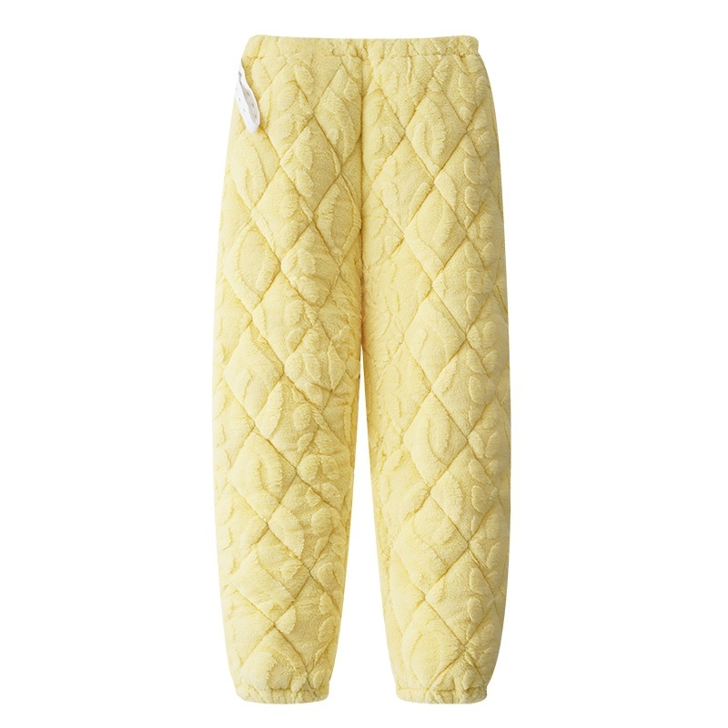 Παντελόνια ύπνου εγκύων με επένδυση από τρία στρώματα βαμβακιού, εξαιρετικά παχιά, μακριά, με αέρινο βαμβάκι, ζεστά για τον χειμώνα