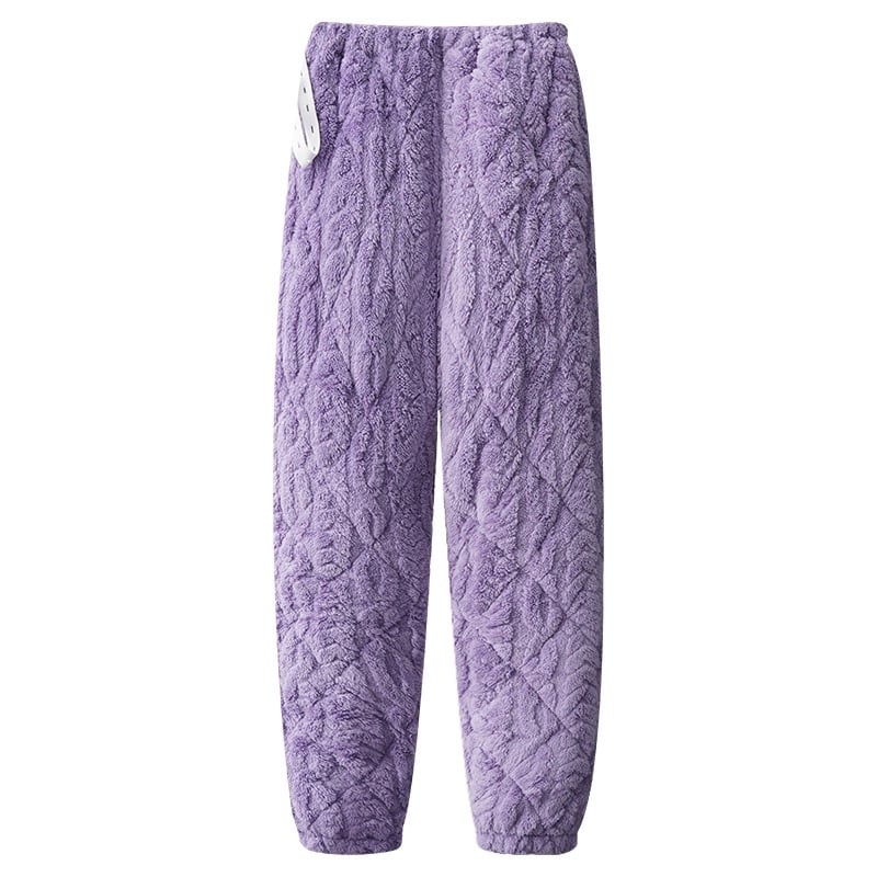 Παντελόνια ύπνου εγκύων με επένδυση από τρία στρώματα βαμβακιού, εξαιρετικά παχιά, μακριά, με αέρινο βαμβάκι, ζεστά για τον χειμώνα