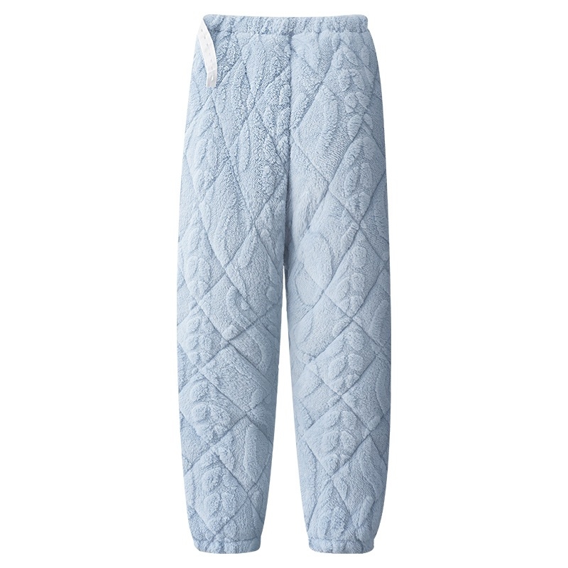 Παντελόνια ύπνου εγκύων με επένδυση από τρία στρώματα βαμβακιού, εξαιρετικά παχιά, μακριά, με αέρινο βαμβάκι, ζεστά για τον χειμώνα