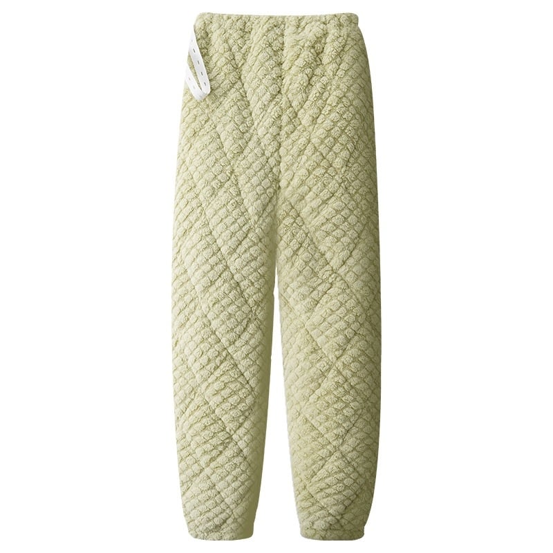 Παντελόνια ύπνου εγκύων με επένδυση από τρία στρώματα βαμβακιού, εξαιρετικά παχιά, μακριά, με αέρινο βαμβάκι, ζεστά για τον χειμώνα