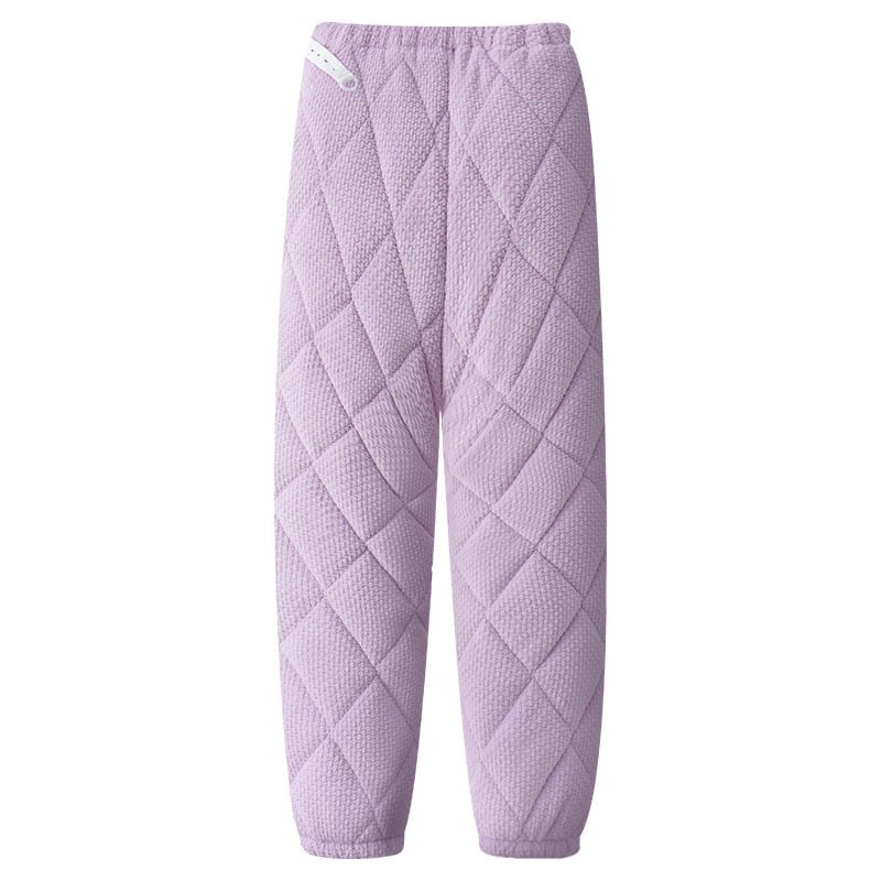 Παντελόνια ύπνου εγκύων με επένδυση από τρία στρώματα βαμβακιού, εξαιρετικά παχιά, μακριά, με αέρινο βαμβάκι, ζεστά για τον χειμώνα