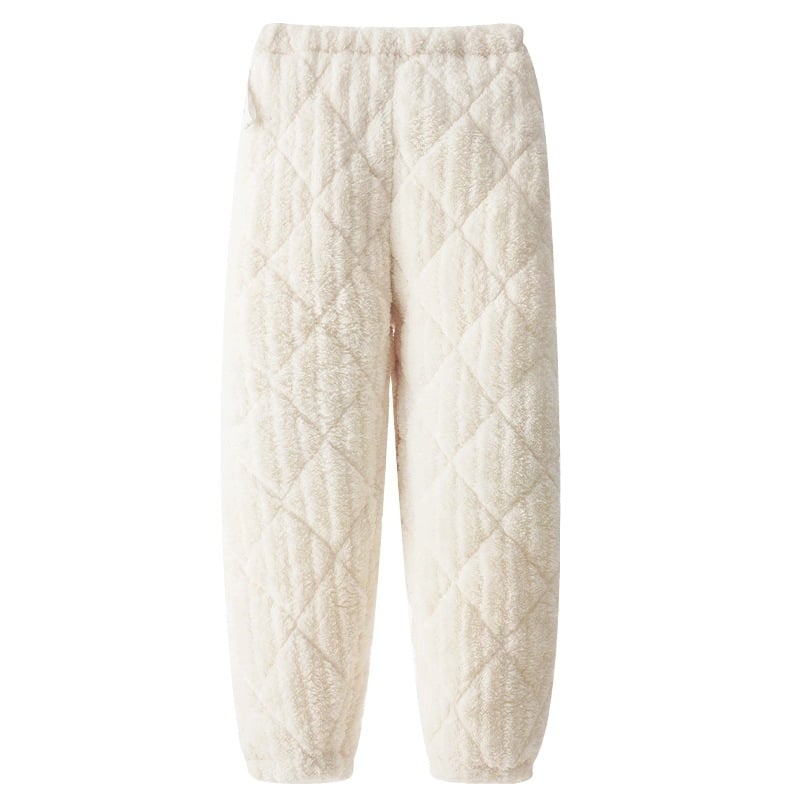 Παντελόνια ύπνου εγκύων με επένδυση από τρία στρώματα βαμβακιού, εξαιρετικά παχιά, μακριά, με αέρινο βαμβάκι, ζεστά για τον χειμώνα