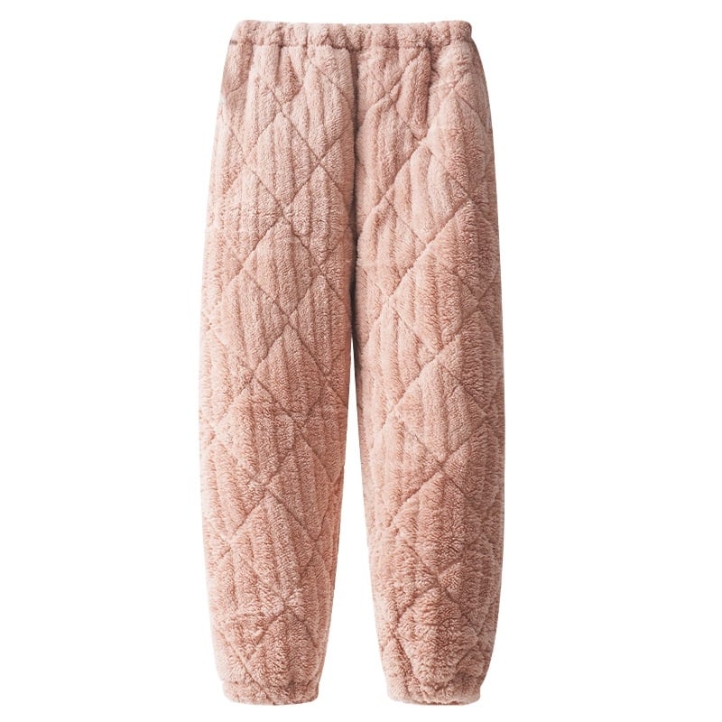 Παντελόνια ύπνου εγκύων με επένδυση από τρία στρώματα βαμβακιού, εξαιρετικά παχιά, μακριά, με αέρινο βαμβάκι, ζεστά για τον χειμώνα