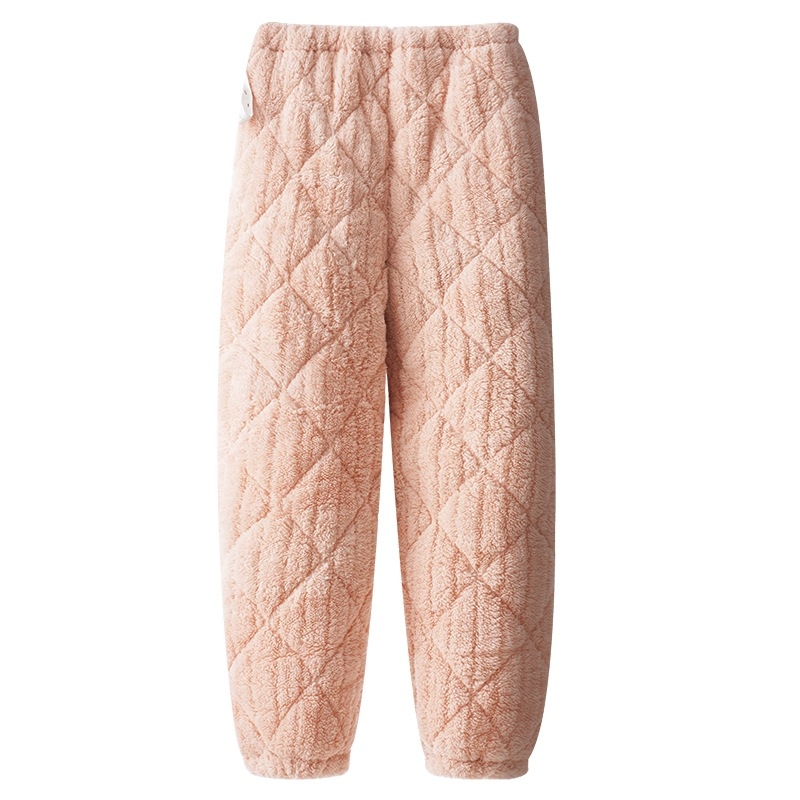 Παντελόνια ύπνου εγκύων με επένδυση από τρία στρώματα βαμβακιού, εξαιρετικά παχιά, μακριά, με αέρινο βαμβάκι, ζεστά για τον χειμώνα