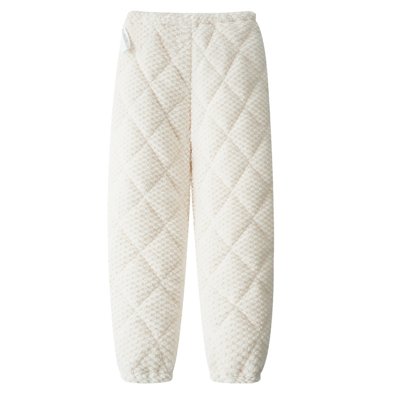 Παντελόνια ύπνου εγκύων με επένδυση από τρία στρώματα βαμβακιού, εξαιρετικά παχιά, μακριά, με αέρινο βαμβάκι, ζεστά για τον χειμώνα