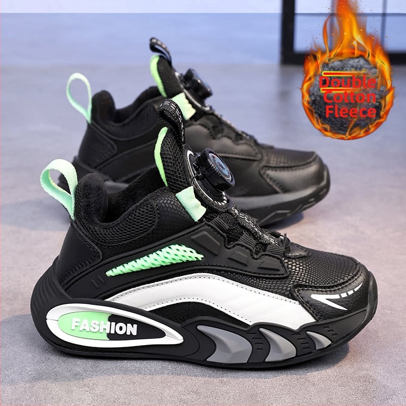 Gyermek futócipők tavaszra és őszre, felső rész szintetikus bőrből, talp MD, belső hálószövés, EVA talpbetét, csíkos mintázat