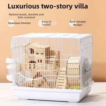 Klietka pre hamsterov – luxusný malý domček, plastová, bezpečná na hryzanie, základný set