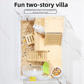 Klietka pre hamsterov – luxusný malý domček, plastová, bezpečná na hryzanie, základný set