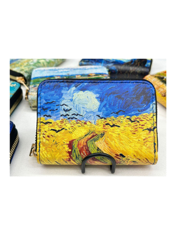 Držač kartica – Vintage Van Gogh serija s pejzažom, PU materijal, 11 džepova za kartice, podstava od poliestera