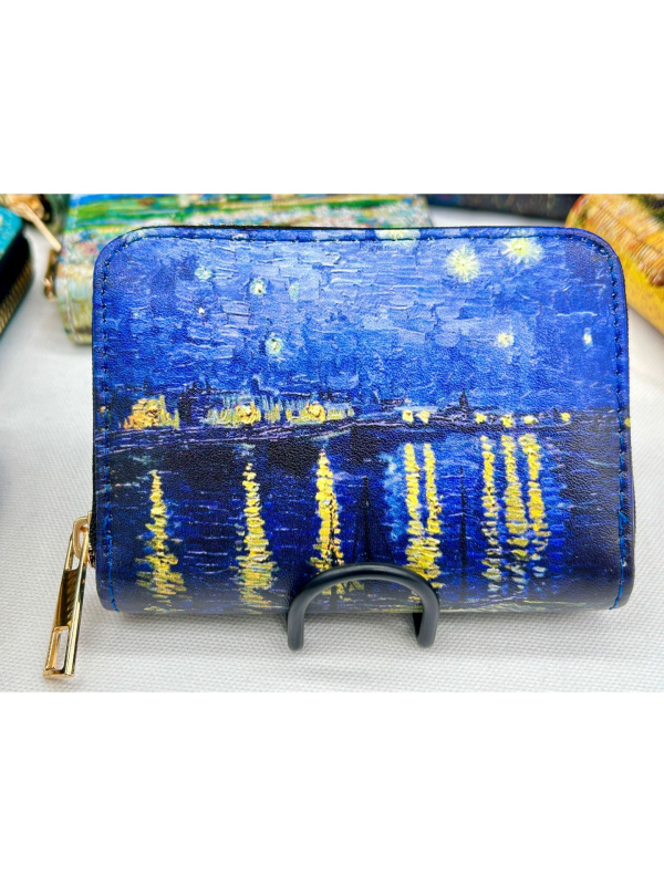 Držač kartica – Vintage Van Gogh serija s pejzažom, PU materijal, 11 džepova za kartice, podstava od poliestera