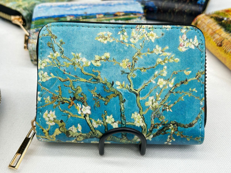 Držač kartica – Vintage Van Gogh serija s pejzažom, PU materijal, 11 džepova za kartice, podstava od poliestera